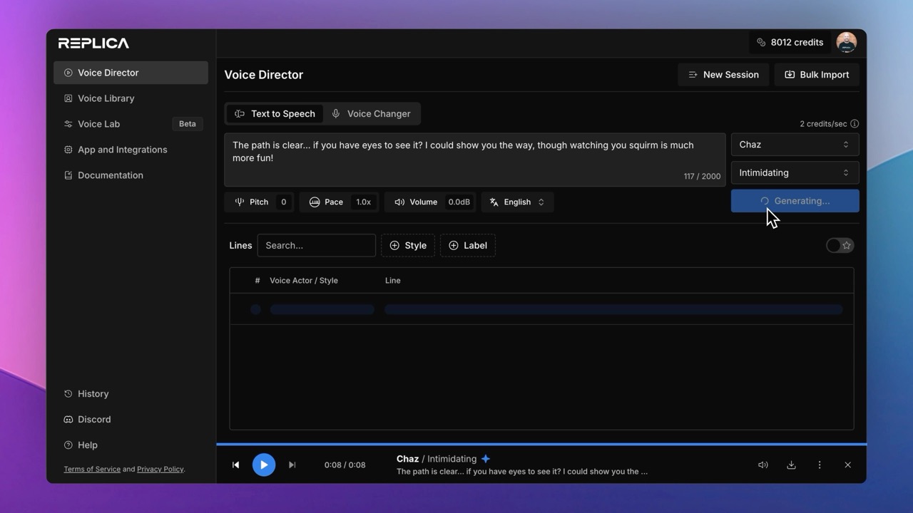 Voice generations with our new Custom AI Voice