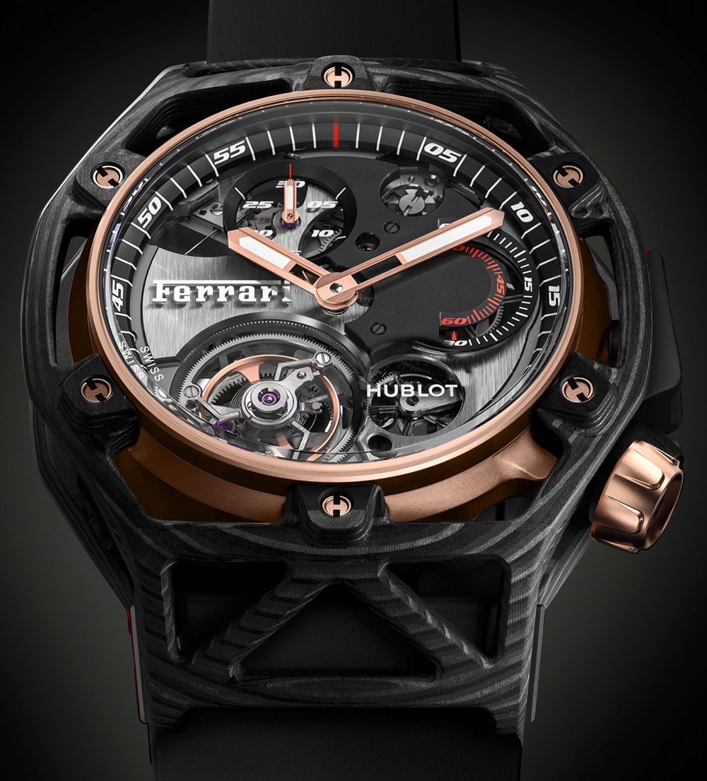 Hublot Techframe Ferrari 70 Years Tourbillon Chronograph Watch In PEEK Carbon & King Gold Watch Releases 
