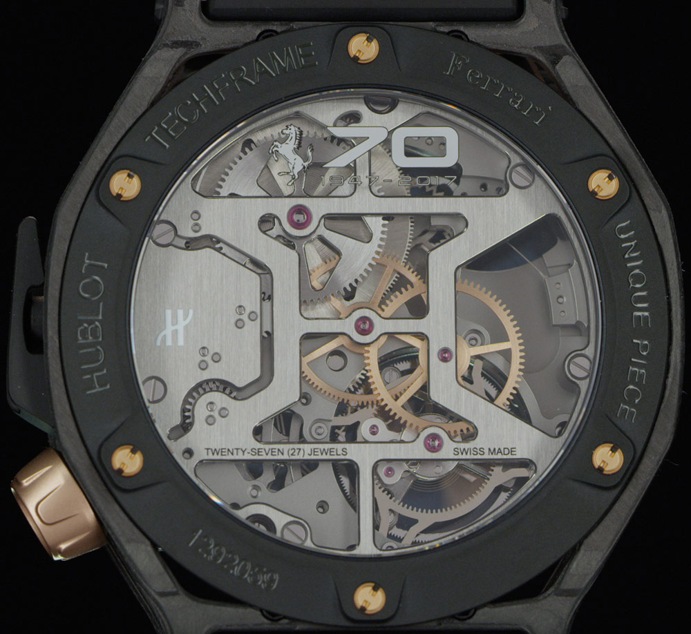 Hublot Techframe Ferrari 70 Years Tourbillon Chronograph Watch In PEEK Carbon & King Gold Watch Releases 